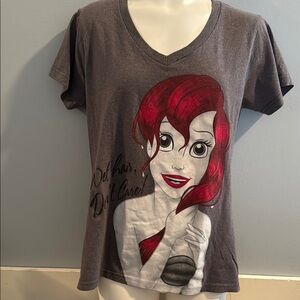Disney Store Ariel Tee Shirt Wet Hair Don’t Care